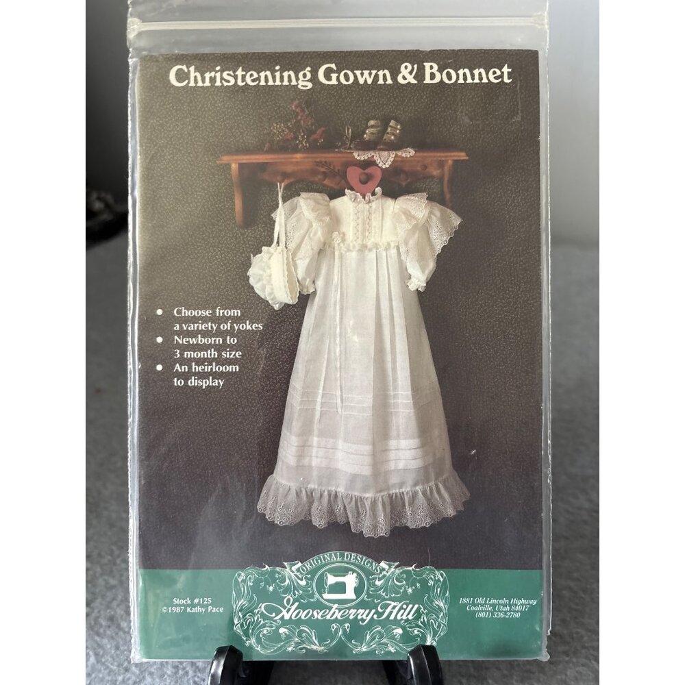 Christening Gown & Bonnet Pattern By Gooseberry Hill